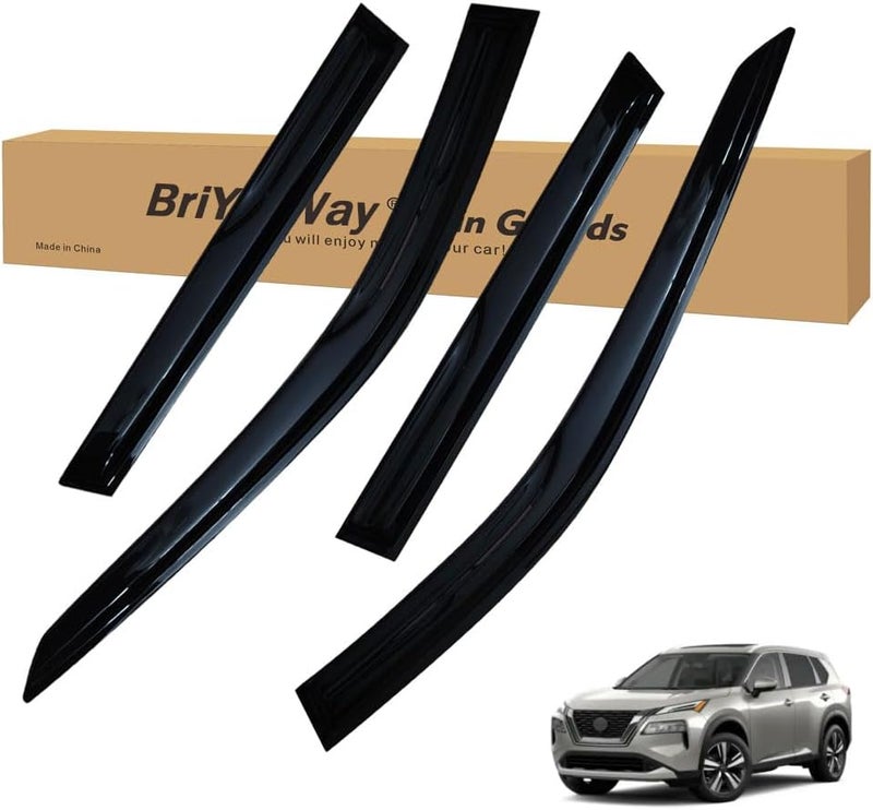 BriYorWay Vent Shades Rain Guards for Nissan Rogue 2021 2022 2023 2024 2025 Accessories, for Nissan Rogue Window Deflectors Window Visors - Image 1